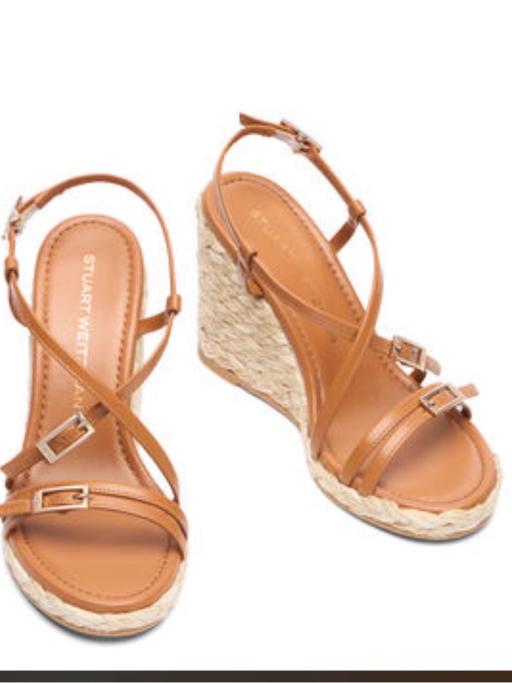 Stuart Weitzman Georgie Espadrille 85 Wedge Sandal.